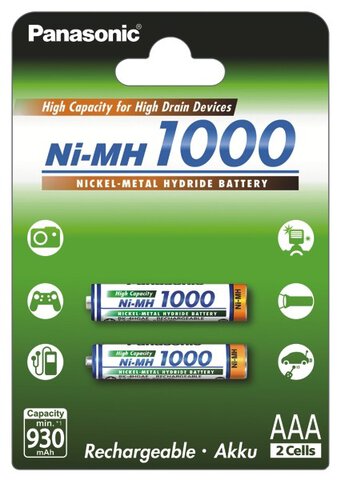 Akumulatorki Panasonic R03 AAA Ni-MH 1000mAh (blister)