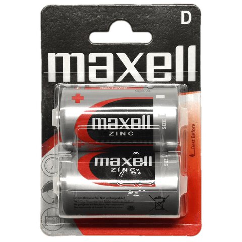 2 x bateria cynkowo-węglowa Maxell R20 / D (blister)