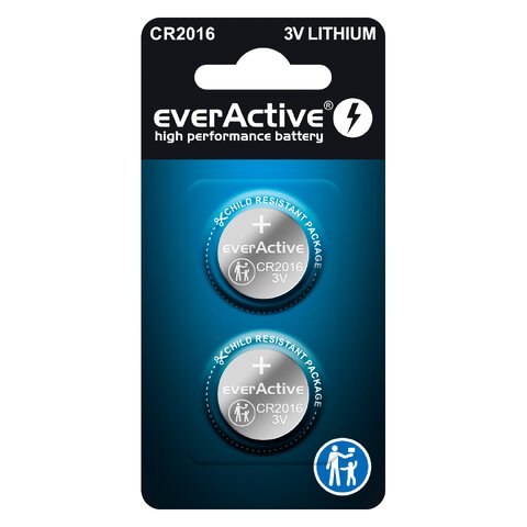 2 x bateria litowa mini everActive CR2016
