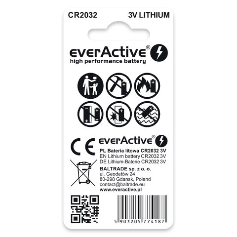 2 x bateria litowa mini everActive CR2032