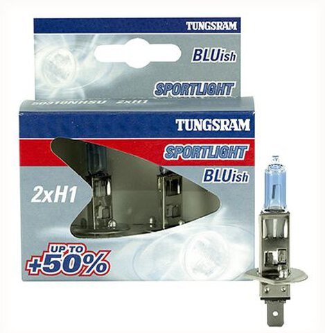 Żarówki samochodowe Tungsram H1 Sportlight Bluish + 50% światła