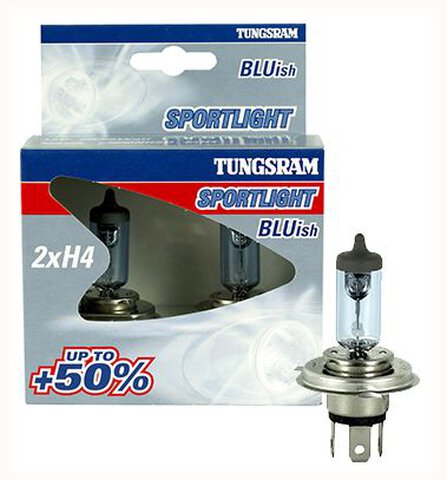 Żarówki samochodowe Tungsram H4 Sportlight Bluish + 50% światła