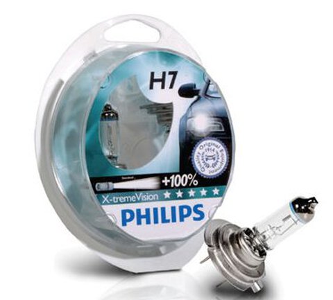 2x Philips H7 X-Treme Vision +100%
