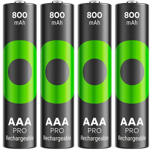 4 x akumulatorki AAA / R03 Ni-MH GP ReCyko Pro 800mAh