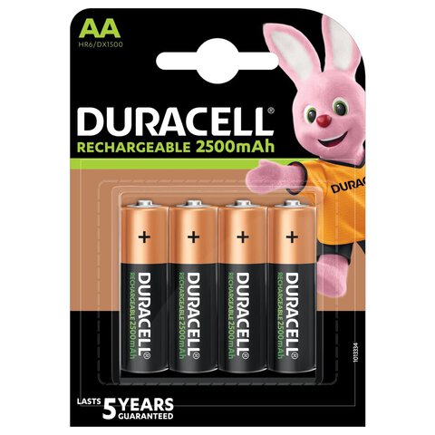 4 x akumulatorki Duracell Recharge R6/AA 2500 mAh (blister)