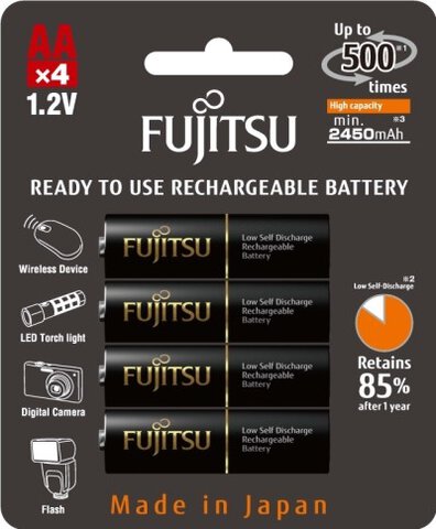 Latarka diodowa MacTronic PM520 Industrial + akumulatorki Fujitsu BLACK R6 AA 2550mAh