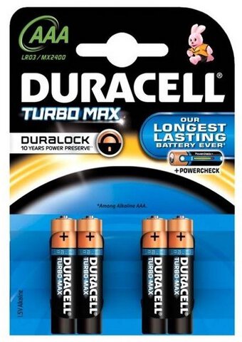 Baterie Alkaliczne Duracell Duralock Turbo Max LR03 AAA (blister)