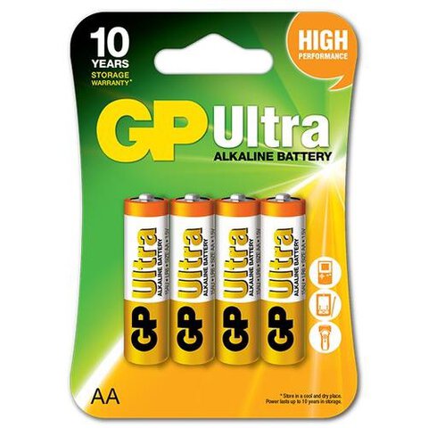 4 x bateria alkaliczna GP Ultra Alkaline LR6 / AA