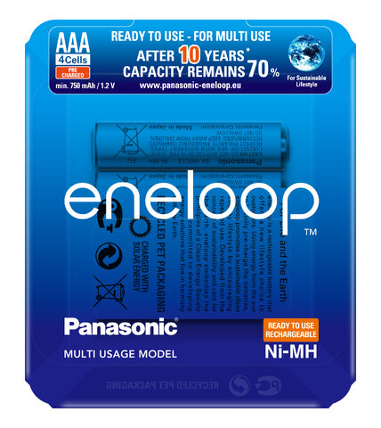 4 x Panasonic Eneloop R03/AAA 800mAh BK-4MCCE (sliding pack)