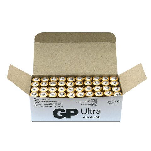 40 x bateria alkaliczna GP Ultra Alkaline G-TECH LR6 / AA