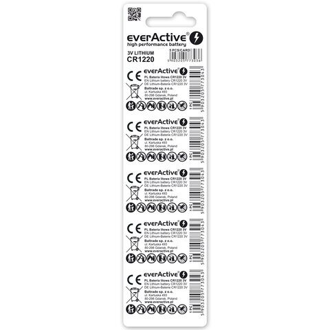 5 x bateria litowa mini everActive CR1220