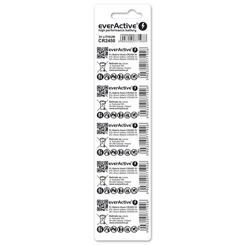 5 x bateria litowa mini everActive CR2450
