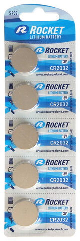 5 x bateria litowa Rocket CR2032