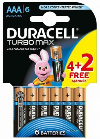 Baterie alkaliczne Duracell Duralock Turbo Max LR03 AAA (blister)