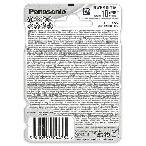 6 x Panasonic Evolta LR6/AA (blister)