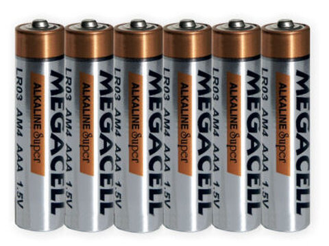 6 x bateria alkaliczna Megacell LR03 AAA