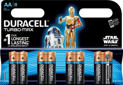 Baterie alkaliczne Duracell Duralock Turbo Max Star Wars LR6/AA (blister)