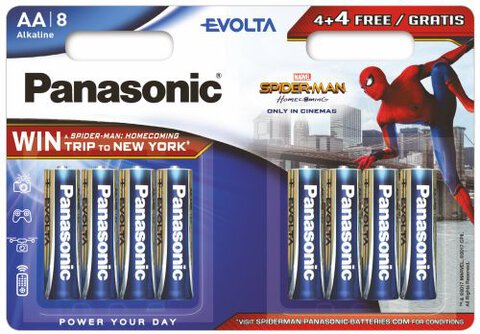 Baterie alkaliczne Panasonic Evolta LR6 AA SPIDER MAN