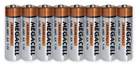 8 x bateria alkaliczna Megacell LR6 AA