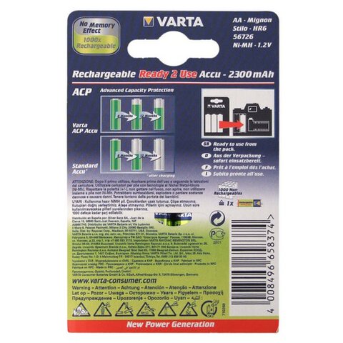 Akumulatorki Varta Ready2use R6 AA Ni-MH 2300 mAh