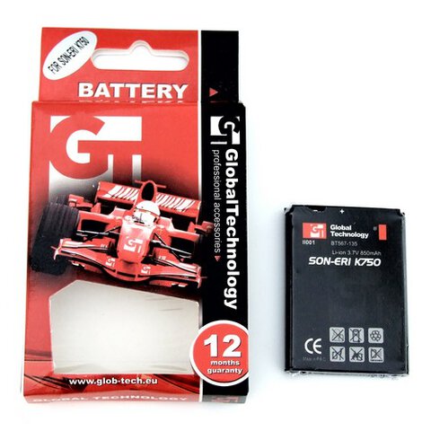 Bateria GT do Sony Ericsson K750/W810 Li-ion 850mAh (BST-37)