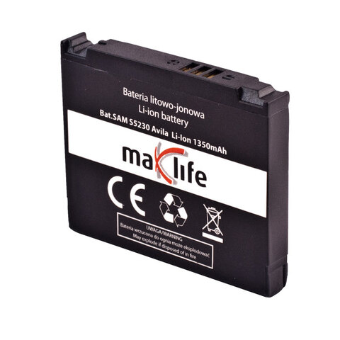 Bateria MaxLife do Samsung S5230 Avila 1350 mAh Li-Ion
