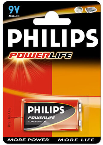 Bateria alkaliczna Philips PowerLife 6LR61 9V