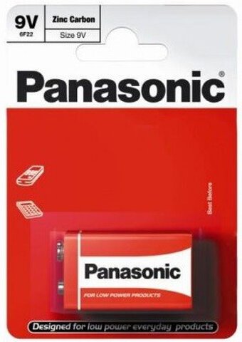 Bateria cynkowo-węglowa Panasonic 6F22 (blister)