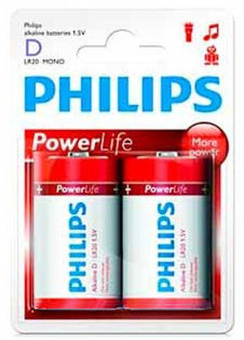 Baterie alkaliczne Philips PowerLife LR20 D