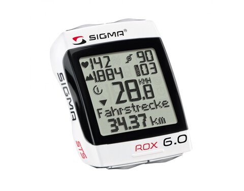 Bezprzewodowy licznik / komputer rowerowy Sigma ROX 6.0 CAD z pomiarem tętna i kadencją