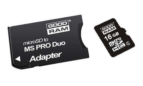 Karta pamięci Goodram microSDHC 16GB z adapterem Memory Stick PRO Duo