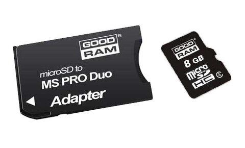 Karta pamięci Goodram microSDHC 8GB z adapterem Memory Stick PRO Duo