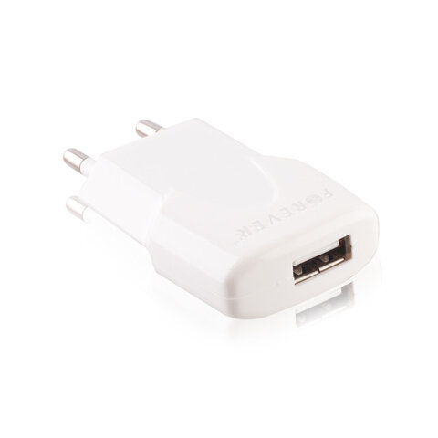 Ładowarka sieciowa 2w1 Forever USB 1A z kablem do iPhone 3 / 4 biała