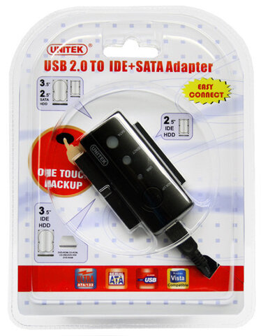 Mostek USB 2.0 na SATA/IDE 2,5" 3,5" Unitek Y-103OTB