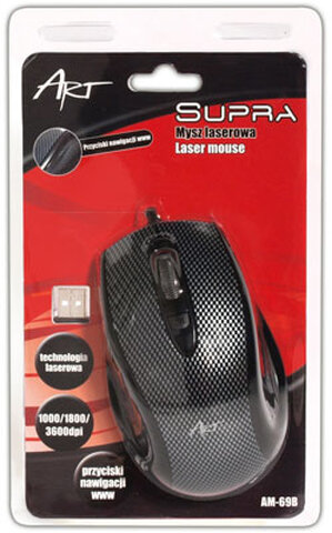 Mysz laserowa ART SUPRA AM-69B 3600dpi USB