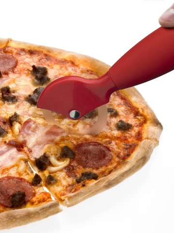 Obrotowy nóż do pizzy czerwony