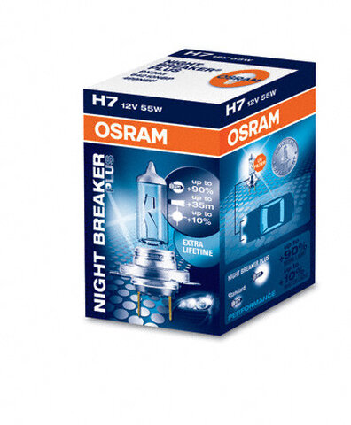 Osram H7 NightBreaker PLUS + 90% światła