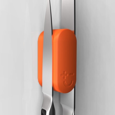 Podwójny uchwyt magnetyczny do noży pomarańczowy