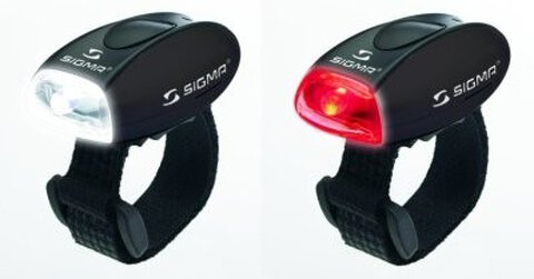 Zestaw lamp rowerowych Sigma Micro (czarne)