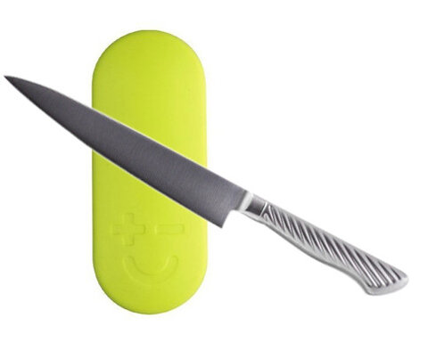 Zestaw stalowy nóż uniwersalny Tojiro Pro 15 cm + zielony uchwyt magnetyczny
