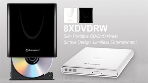 Zewnętrzna nagrywarka USB CD/DVD SLIM Transcend TS8XDVDRW