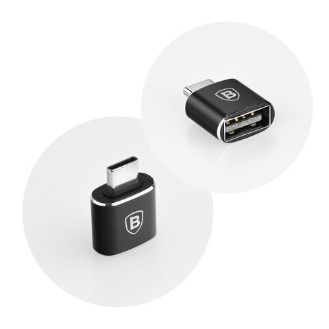 Adapter BASEUS z USB do Typ-C czarny