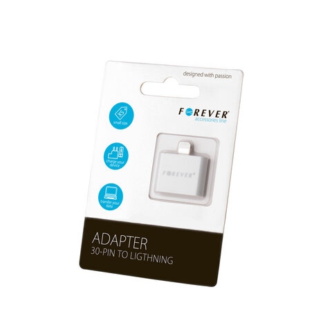Adapter Forever z Apple iPhone 3 / 4 (30pin standard) do Apple iPhone 5 / 6 (8pin lightning)