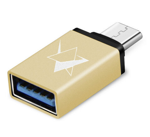 Adapter Skystars OTG USB-C USB 3.0 złoty