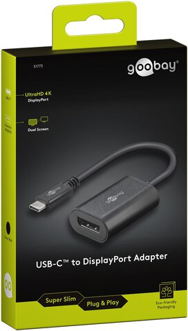 adapter typ C - DisplayPort DP 20cm Goobay 51773 4K 60Hz 3D
