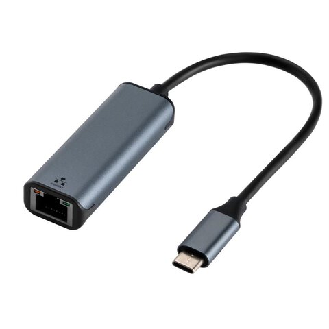 Adapter Typ C mski do RJ45 ETHERNET 10/100/1000Mbps ART USBC-LAN OEM-C6 15cm