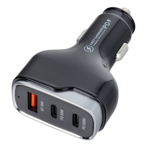 adowarka samochodowa USB QC 3.0 18W + 2x Typ C PD 100W+30W CC53-2C1A (Total 138W)
