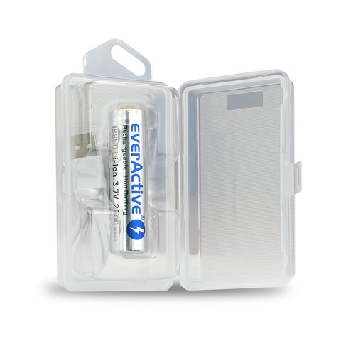 Akumulator everActive 18650 3,7V Li-ion 2600mAh micro USB z zabezpieczeniem BOX