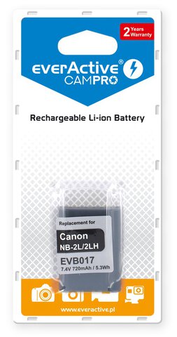 Akumulator foto everActive CamPro Canon NB-2L / NB-2LH Li-ion 720mAh    