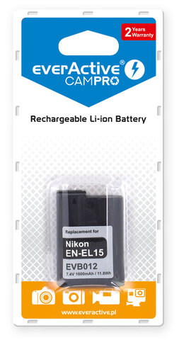 Akumulator foto everActive CamPro Nikon EN-EL15 Li-ion 1600mAh 